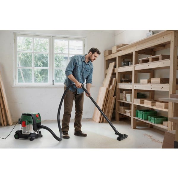 Universell dammsugare BOSCH - PAS 15-220PRS - 1300W - 65 l/s - Behållare 15L - 220 mbar