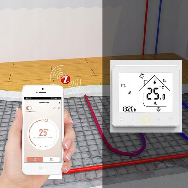 Termostat Zigbee - ARHATREYA - Programmerbar - Elektrisk Golvvärme - IP20