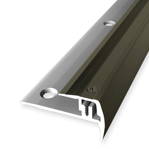 PROVISTON Profil för trappnos Profil i metall l 23 mm Kompensationshöjd H 7 - 16 mm L 2700 mm Profil i aluminium Brons...