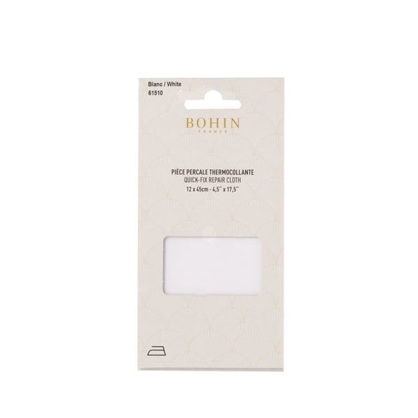 Termofixerat percale 12x45 cm Vit 1 styck