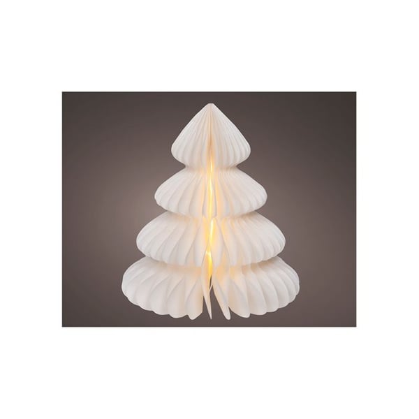 Pappersträd med vit LED ø24 X 28 Cm