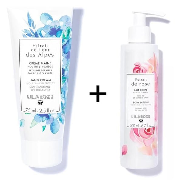 Lilaroze Paris Handkräm av Blommor från Alperna Närande och Skyddande Kroppslotion Återfuktar och Lugnande av sheasmör