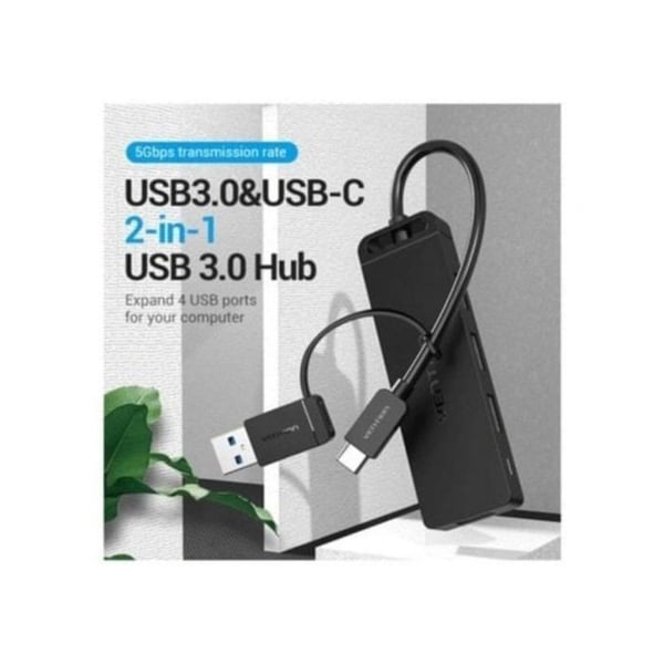 USB Hub - Vention - Sort - USB-interface - Kompakt - Praktisk