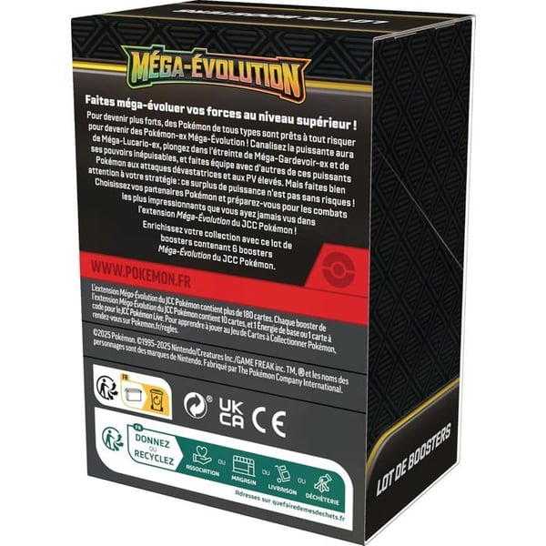 Pokémon: Paket med 6 Booster Mega-Evolution JCC Pokémon