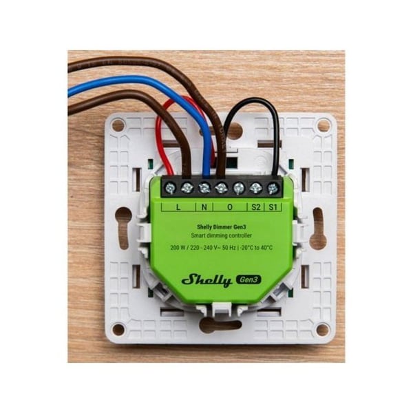 Intelligent dimmer - SHELLY - Gen3 - Wi-Fi & Bluetooth - 150W LED - Hjemmeautomatisering