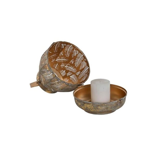 Mängd metall-ljusstakar - Home ESPRIT - Guld - 25x25x28 cm - Inredning