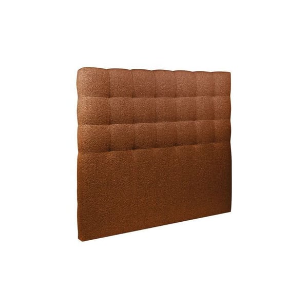 Huvudgavel Klädd Bouclét Terrakotta L 140 cm - Djup 10 cm vadderad - Designhuvudgavel i massivt trä