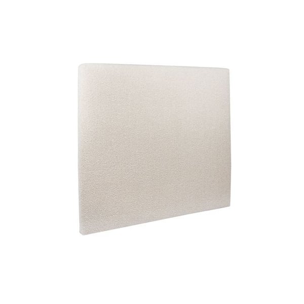 Bäddhuvud Tapissée Bouclette Beige L 140 cm - Ep 10 cm stoppad - Design bäddhuvud i massivt trä