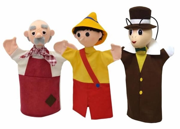 Mú - Set 3 Pinocchio Puppets - MORAVSKA USTREDNA BRNO
