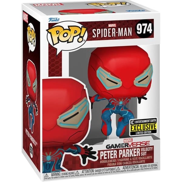 Figurine Funko Pop! - FUNKO - Spider-man 1 - Peter Parker (velocity Suit) - PVC - 9 cm