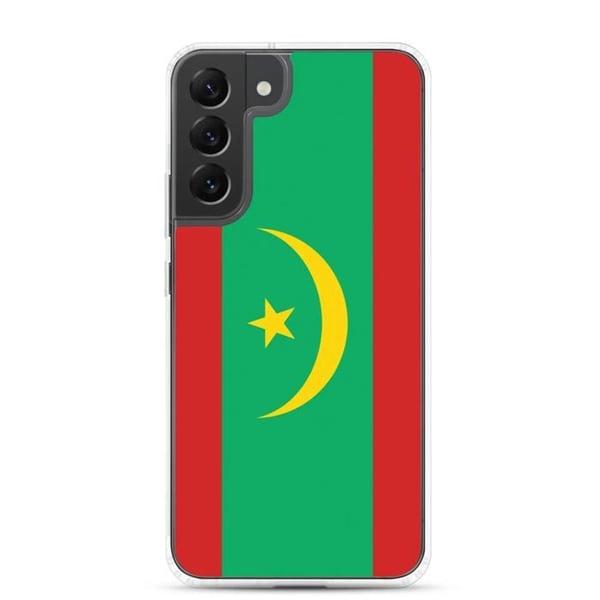 Skydd för telefon - Samsung - Galaxy S22 Plus - Mauritaniens flagga - Flexibel - Flerfärgad