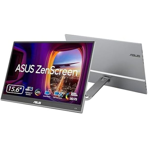 ASUS ZenScreen OLED MQ16AHE 15,6" bildskärm - Svart - 1 ms - Mini HDMI-port, USB Type-C-portar