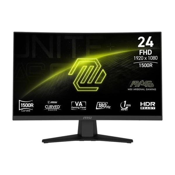 PC Skærm - MSI - MAG 244C - 23.6 tommer - Full HD 1920x1080 - LCD Sort