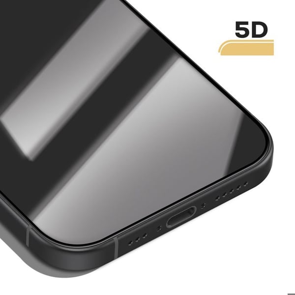 Säkerhetsglas för iPhone 17 Stötsäkert Ultra Hållbart Taktiskt Svart Transparent