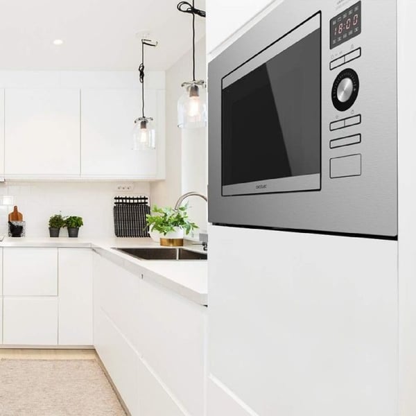Cecotec Inbyggd Mikrovågsugn Digital GrandHeat 2090 i Stål. 800 W Effekt på 5 nivåer, 20 L kapacitet.