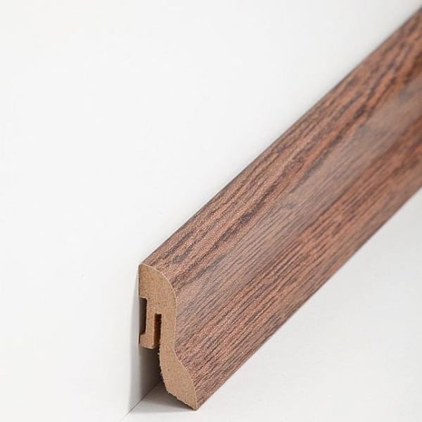 PROVISTON Sockel nr 350 MDF 20 x 40 x 2500 mm valnöt för att limma, skruva & spika, till klämma Belagd MDF-kärna 25 meter | 10 stycken