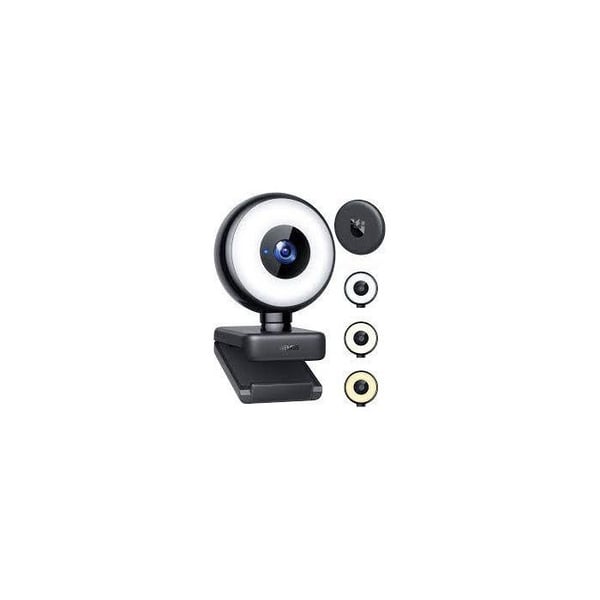 WEMISS CM-A2 Stream Series med Ring Light Full HD-webbkamera med 1/3"-CMOS-sensor svart