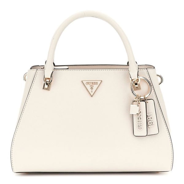 GUESS Handväska i krämfärg för kvinnor - Noelle II Lyxig Satchel Bone 310030