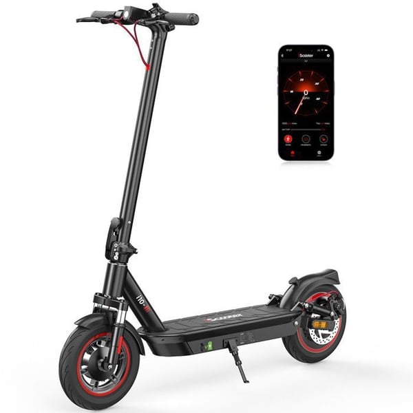 Elcykel för vuxna iScooter i10 - 650W - 45 km räckvidd - Trippelbroms - Dubbel fjädring - 10" däck - APP - Fällbar
