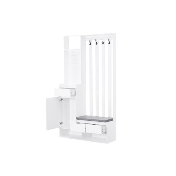 Skoarmarie - MUVOE - Moderne - Hvid - H180/B100/T35 cm - Multifunktionel