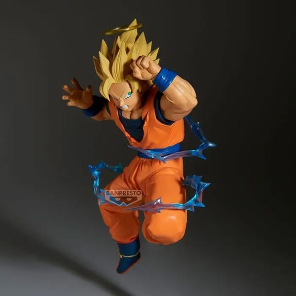 Figur - BANDAI - Match Makers Super Saiyan 2 Son Goku (vs Majin Vegeta) - Dragon Ball Z - orange/blå - Episk pose