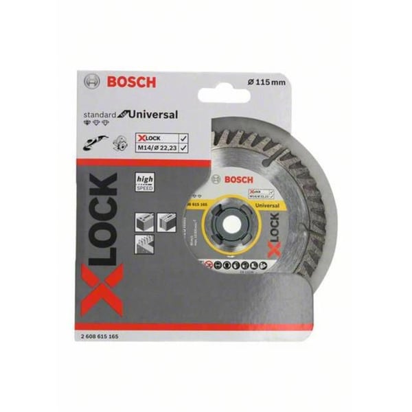 Diamantskärande tips - Bosch - X-LOCK Standard - 115 mm - 22,23 mm - 2 mm bredd