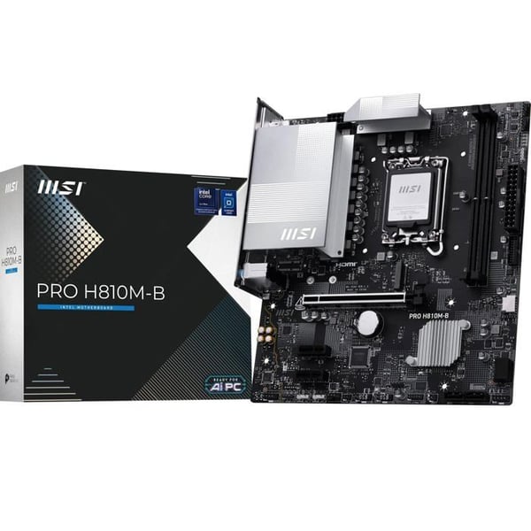 Moderkort Micro ATX - MSI - Pro H810M-B - DDR5 - PCIe 5.0 - M.2 Gen4