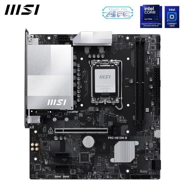 Moderkort Micro ATX - MSI - Pro H810M-B - DDR5 - PCIe 5.0 - M.2 Gen4