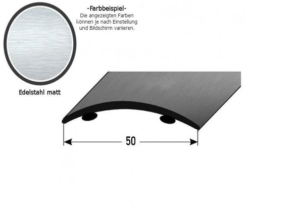 Tröskelstång 50 mm Typ 155 Matt stål Tjock 1,5 mm - Klistermärke
