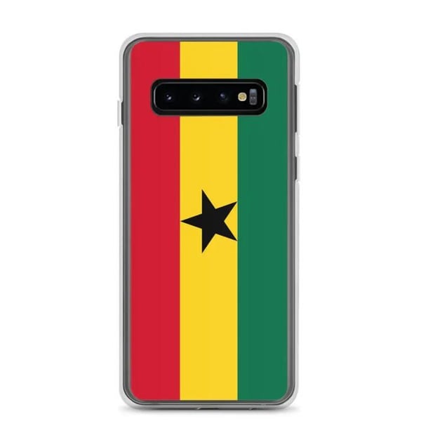 Telefonfodral – Ghanas flagga – Kompatibel med Samsung Galaxy S21 – Mjuk skydd – Slitstark och stötsäker – Pixelforma
