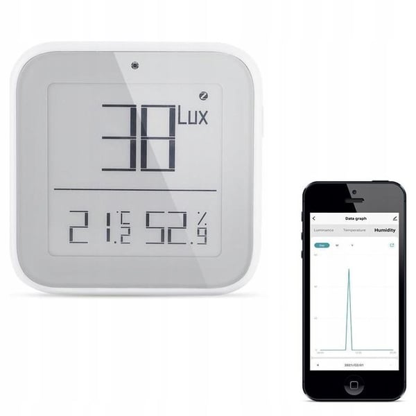 Intelligent Ljustermometer - ARHATREYA - Zigbee - Temperatur & Luftfuktighet - Bluetooth