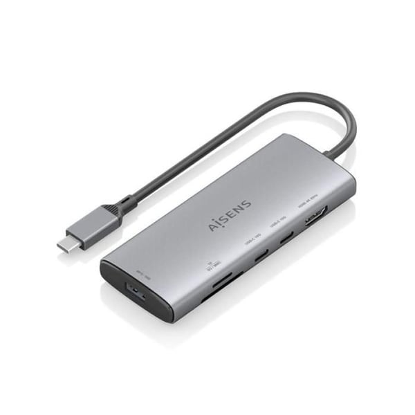 Dockning USB-C - AISENS - ASUC-6P029-GR - 1xHDMI - 1xUSB-A 10G - 2xUSB-C 10G