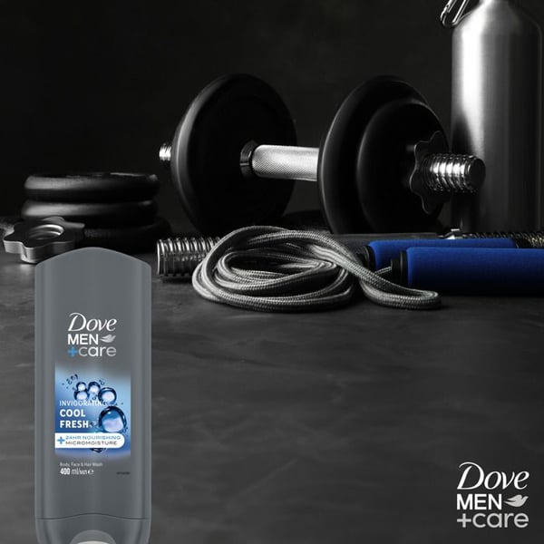 Duschgel - DOVE MEN CARE - Cool Fresh - 2-pack - 800 ml - Garanterad fräschör