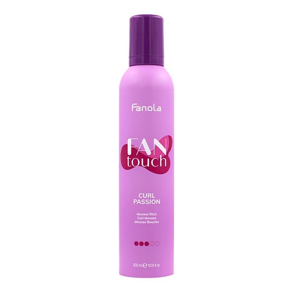 Mousse för Lockigt Hår - FANOLA - Fan Touch Curl Passion - 300ml - Återfuktande - Elastisk - Glänsande