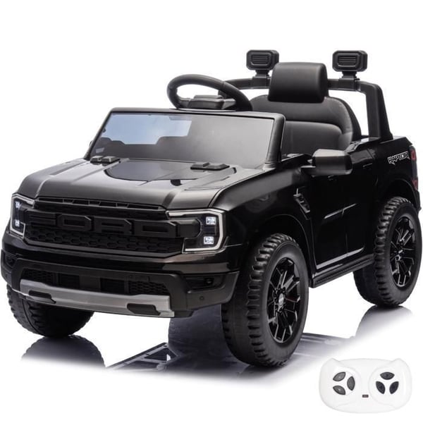 FORD Ranger Raptor Elbil 12V - Svart - 1 till 5 år - Officiell Licens - Litiumbatteri - Bluetooth