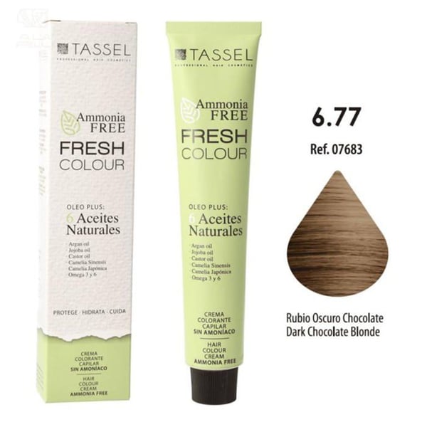 Eurostil Fresh Colour Avfärgningskräm 6,77 Mörk Chokladblond Utan Ammoniak 1st