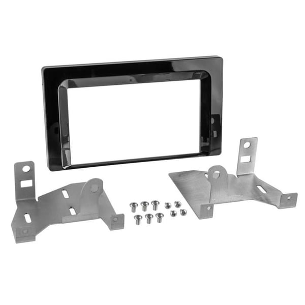 2-DIN fasadplatta kompatibel med Toyota Aygo X 04/2022-2023 piano svart