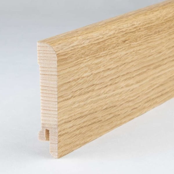 PROVISTON Socklar Rundat profil 15 x 70 x 2500 mm Äkta träfanér Ek Socklar 1 styck