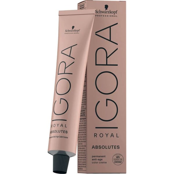 Schwarzkopf permanent anti-aging hårfärg - Igora Royal Absolutes 6-60 Dark Blonde Nat Brown - Cream