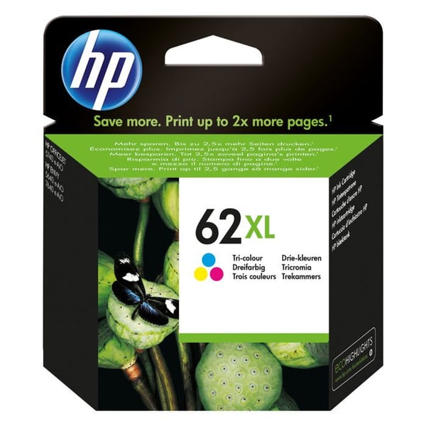 HP 62XL blækpatron C2P07AE#ABE - Trefarvet - Inkjet