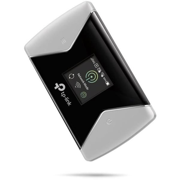 TP-Link 4G+ LTE Wi-Fi AC 1200 Mbps mobil router: 4G+ hastighet på 300 Mbps, bärbar, 3000 mAh batteri, LCD-skärm (M7450)