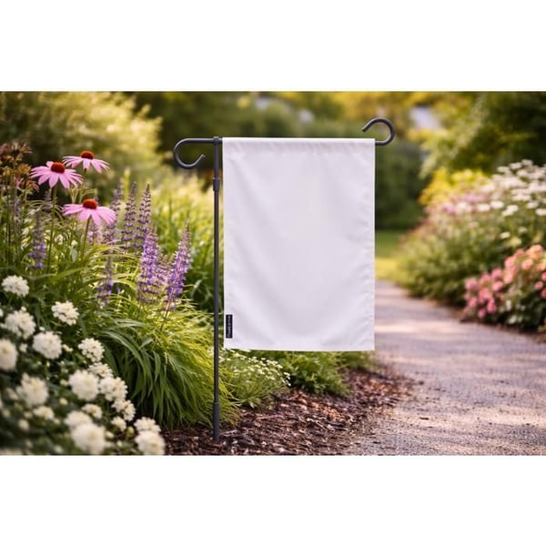 Barbados Trädgårdsflagga – 32 x 47.5 cm – Reptålig Polyester – Horisontellt Format – Utomhus – Pixelforma