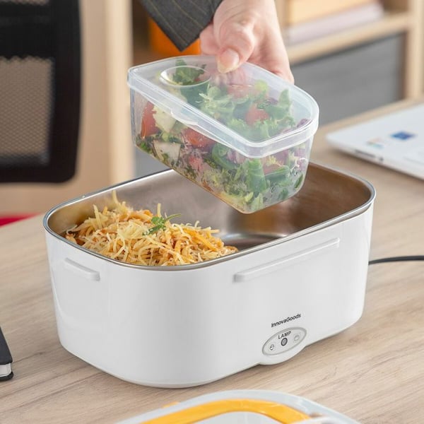 Elektrisk Matlåda - Lunffi - InnovaGoods - 1,5 L - Rostfritt stål - Fällbar