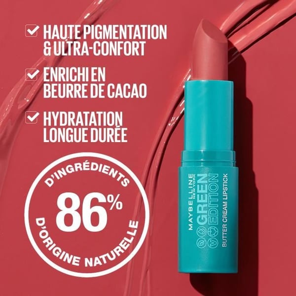 Läppstift - MAYBELLINE NEW YORK - Green Edition - Butter Cream - 08 Blommig