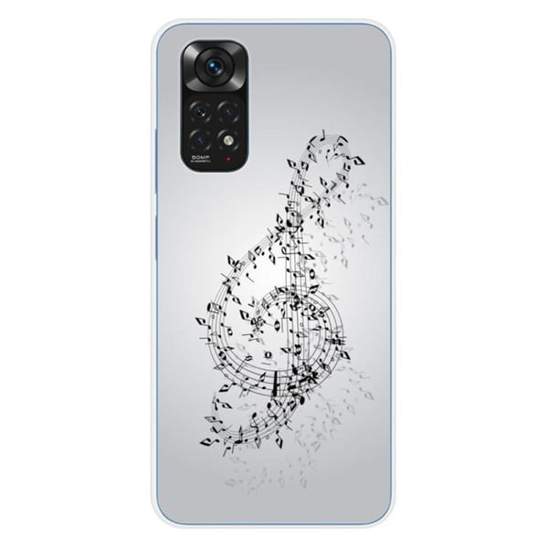 Tryckt silikonfodral som är kompatibelt med Xiaomi Redmi Note 11 4G Waltz of notes