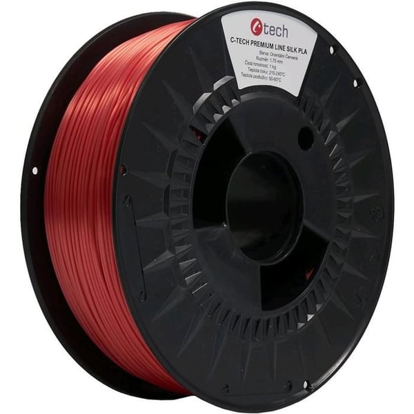 Filament PLA Silk - C-TECH - RAL3031 - 1,75 mm - 1 kg - Tryktemperatur 240 °C