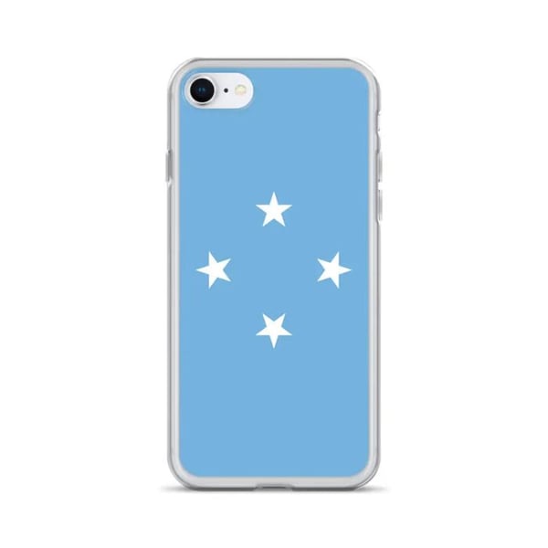 Mobilskal – Mikronesienflagga – Kompatibel med iPhone 6S Plus – Mjukt fodral – Slitstarkt och Stötsäkert - Silikon - Pixelforma