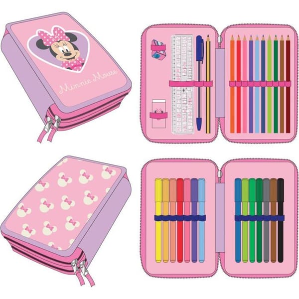 Skolväskan Minnie Mouse - CERDÁ LIFE'S LITTLE MOMENTS - Triple fack - 12.5x19.5x4.5 cm