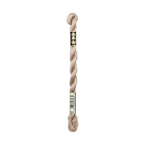 Broderitråd - DMC - Storlek 5 - 100% bomull - 27,3 yards - Ljus brunbeige