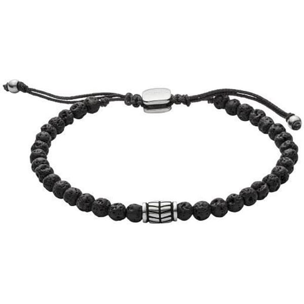 Klockarmband - FOSSIL - JF02887040 - Svart lavaperlor - Kvarts - Analogisk